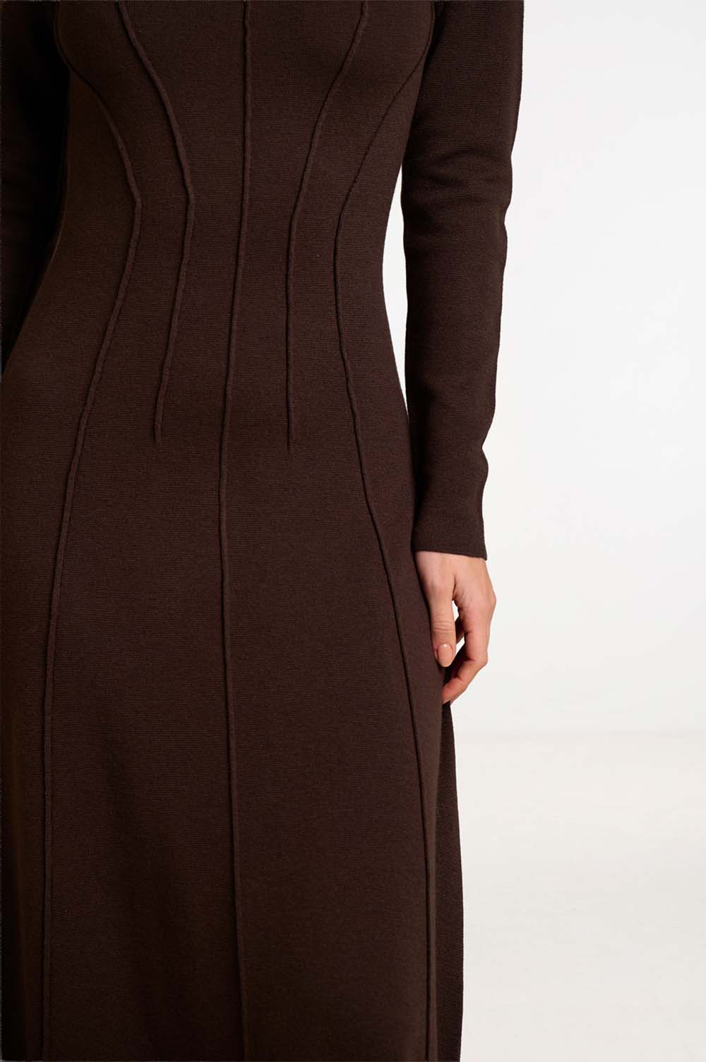 Crew neckline midi dress 5