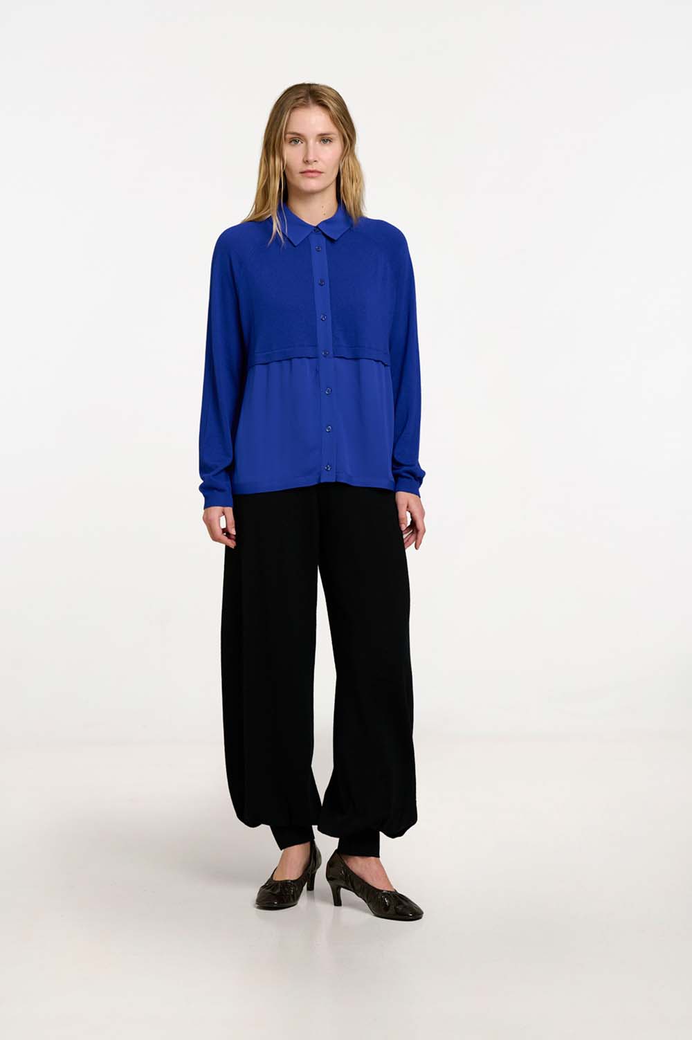 Mixed-material shirt | ICONIC PIECES 1