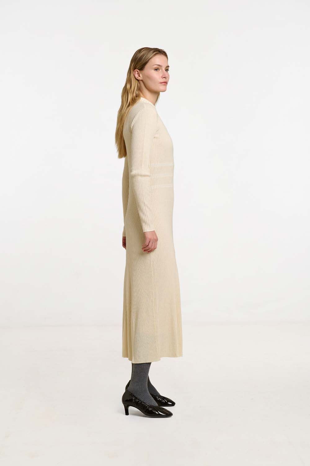 Ribbed godet dress 3
