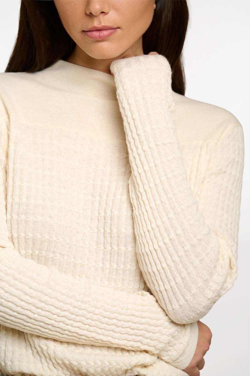 Textured knit sweater 6