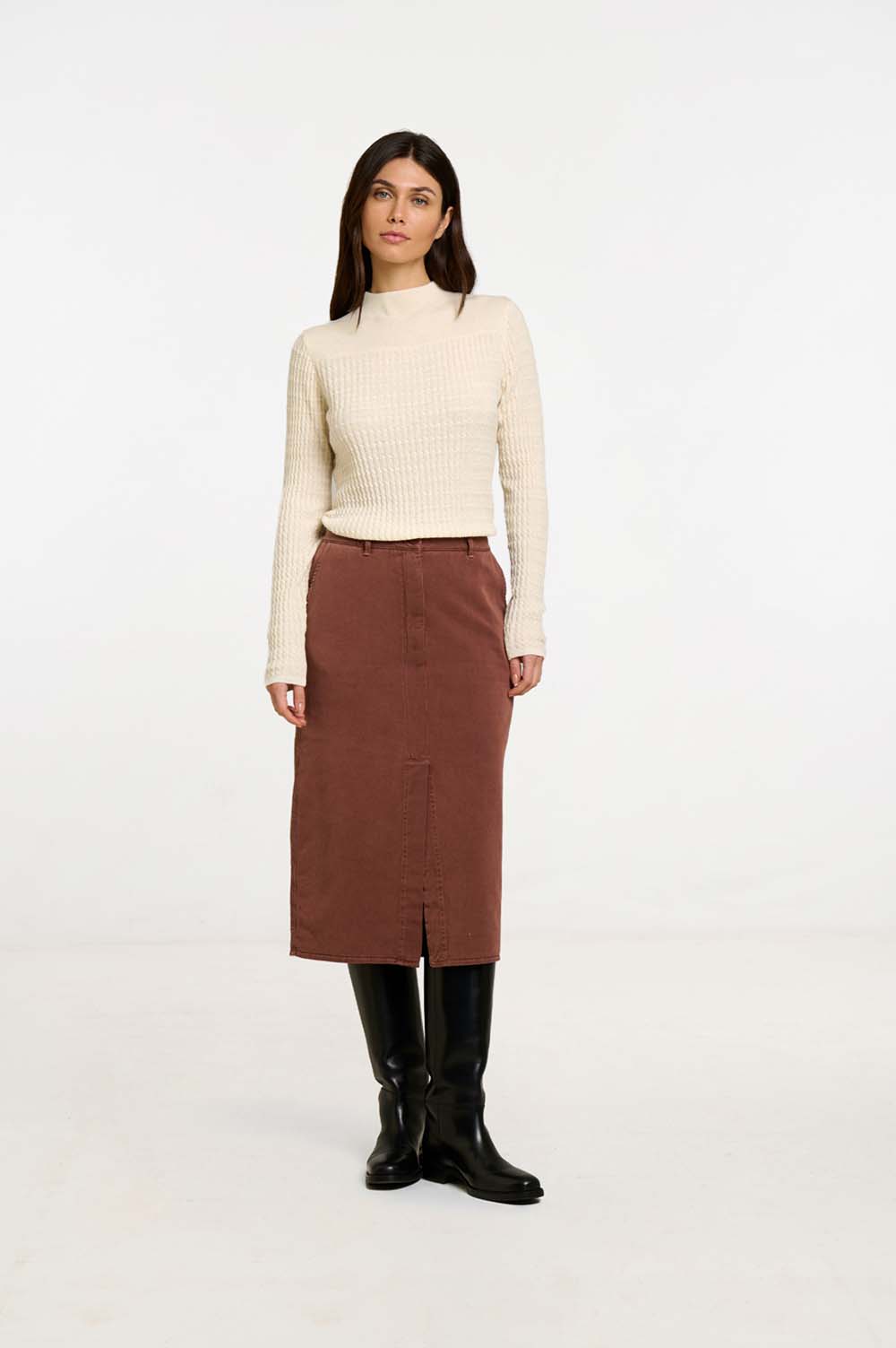 Textured knit sweater 1