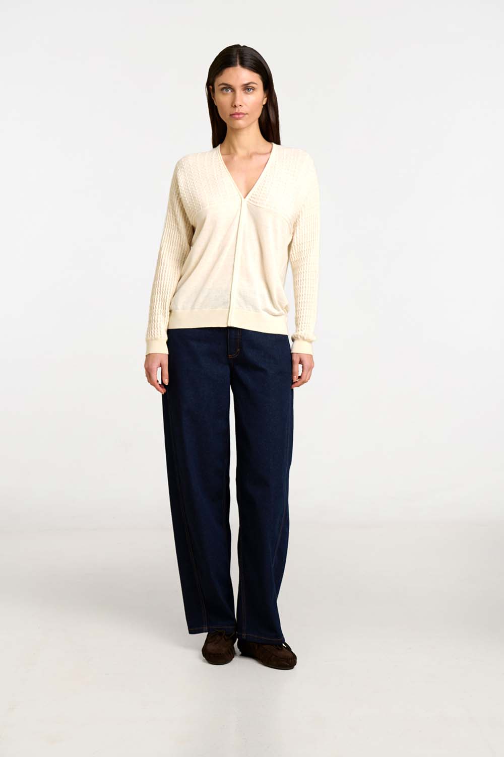 Textured knit sweater 1
