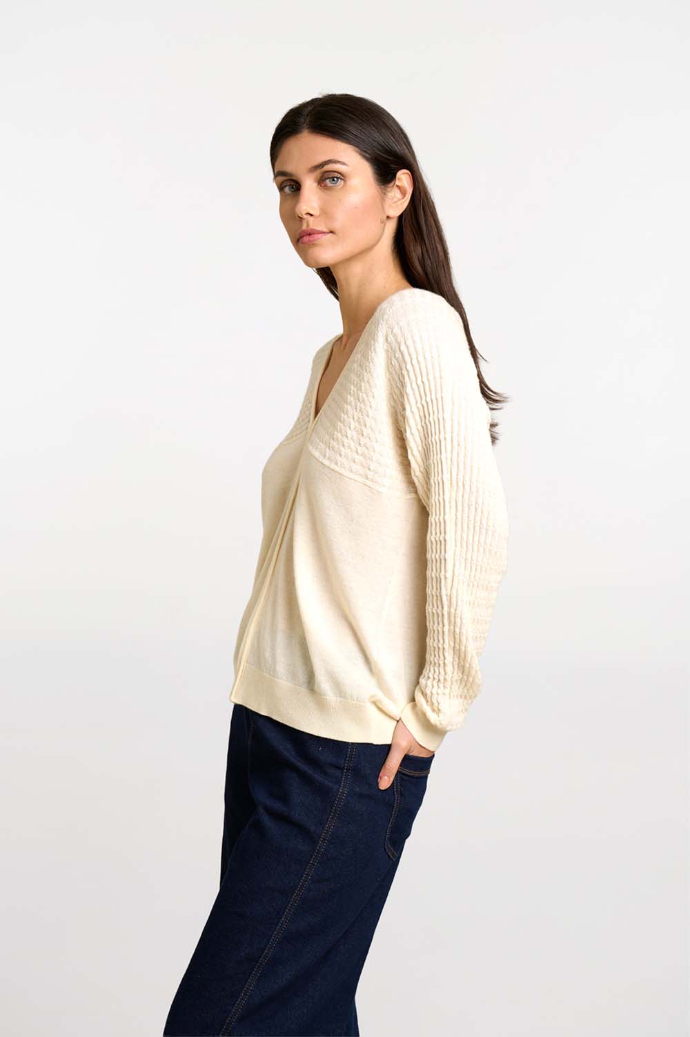 Textured knit sweater 2