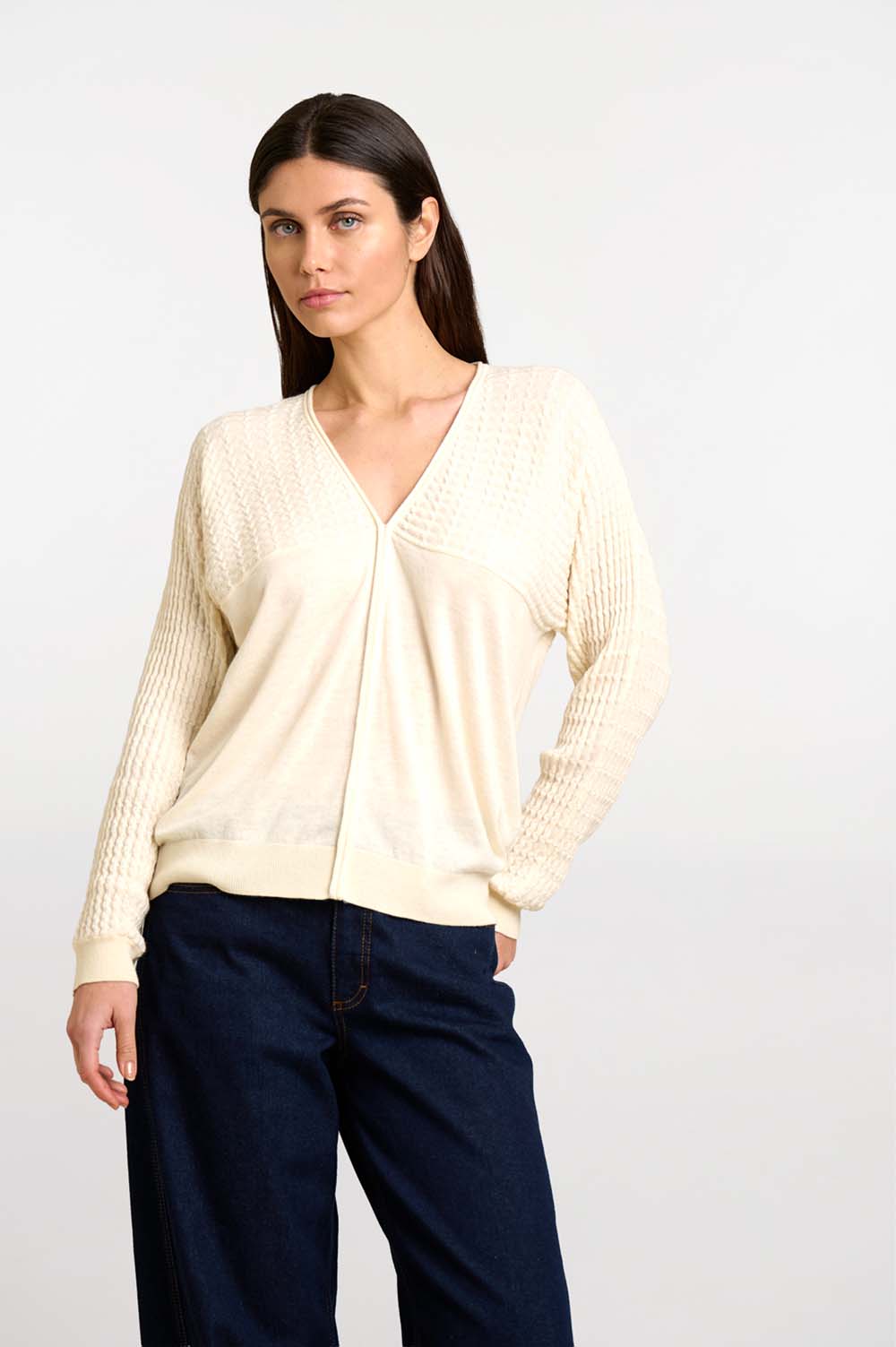 Textured knit sweater 3