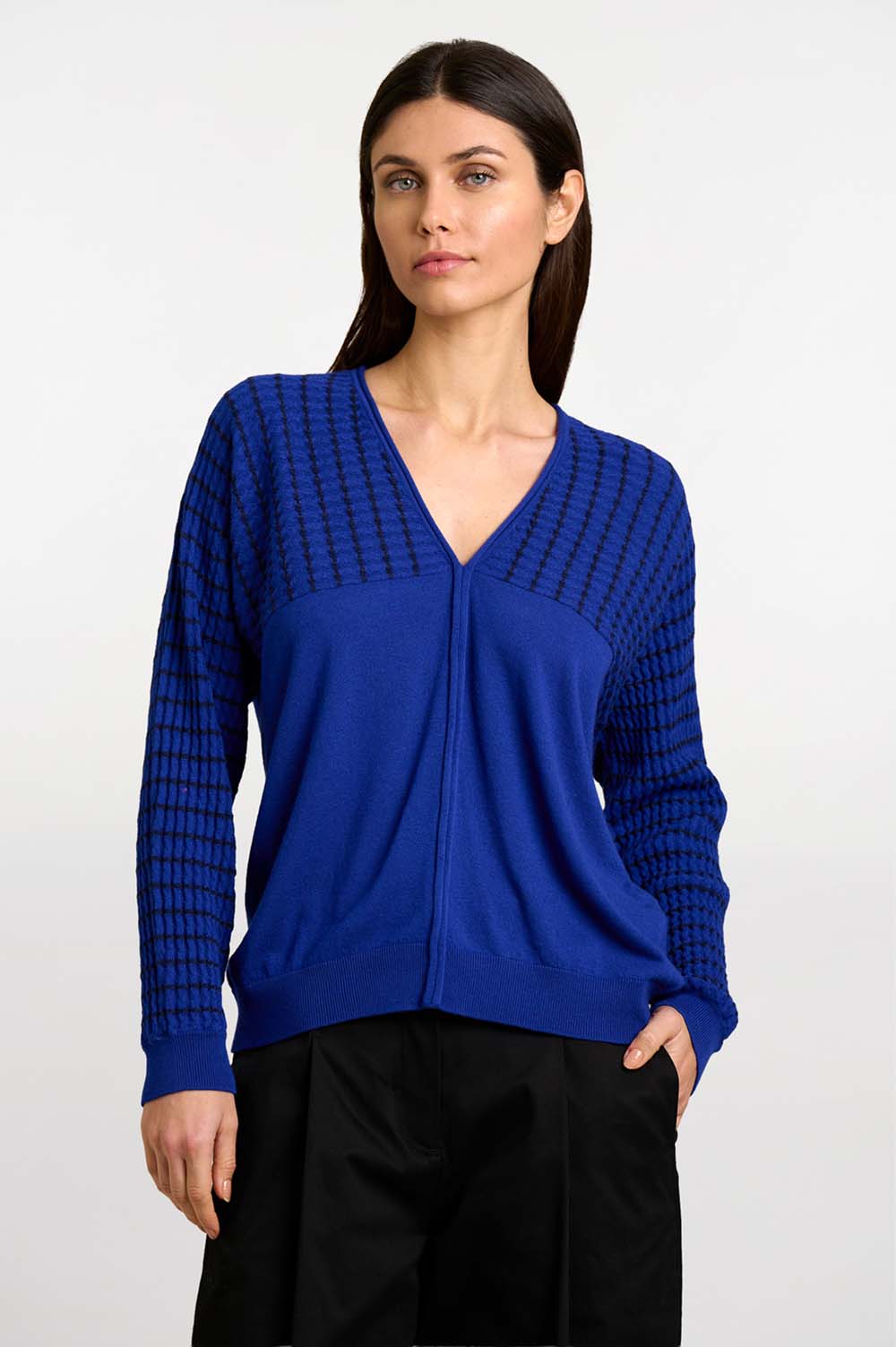 Textured knit sweater 1
