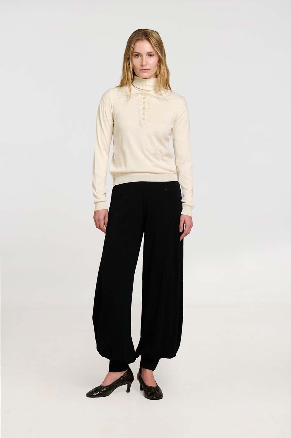 Fringe polo sweater 1