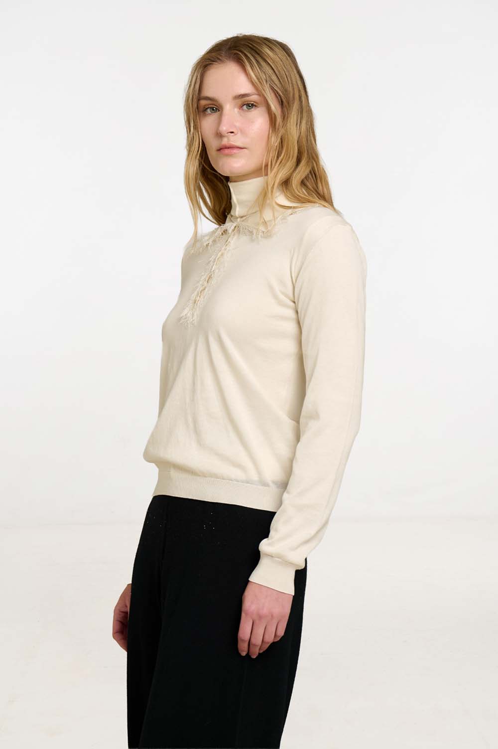 Fringe polo sweater 4