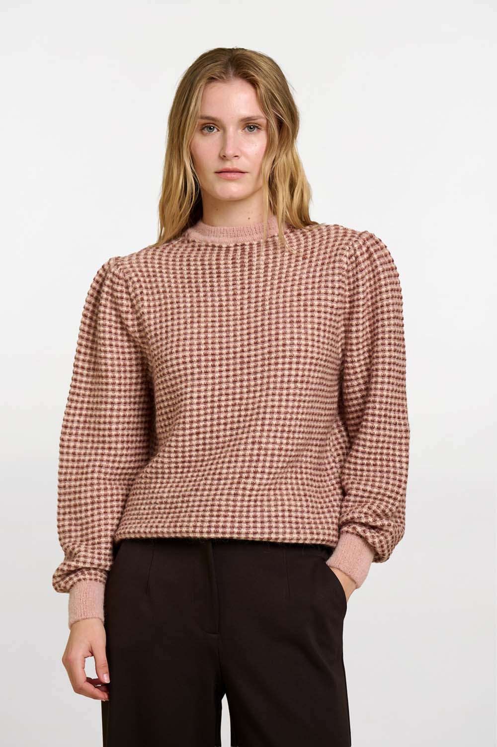 Micro-jacquard sweater 1