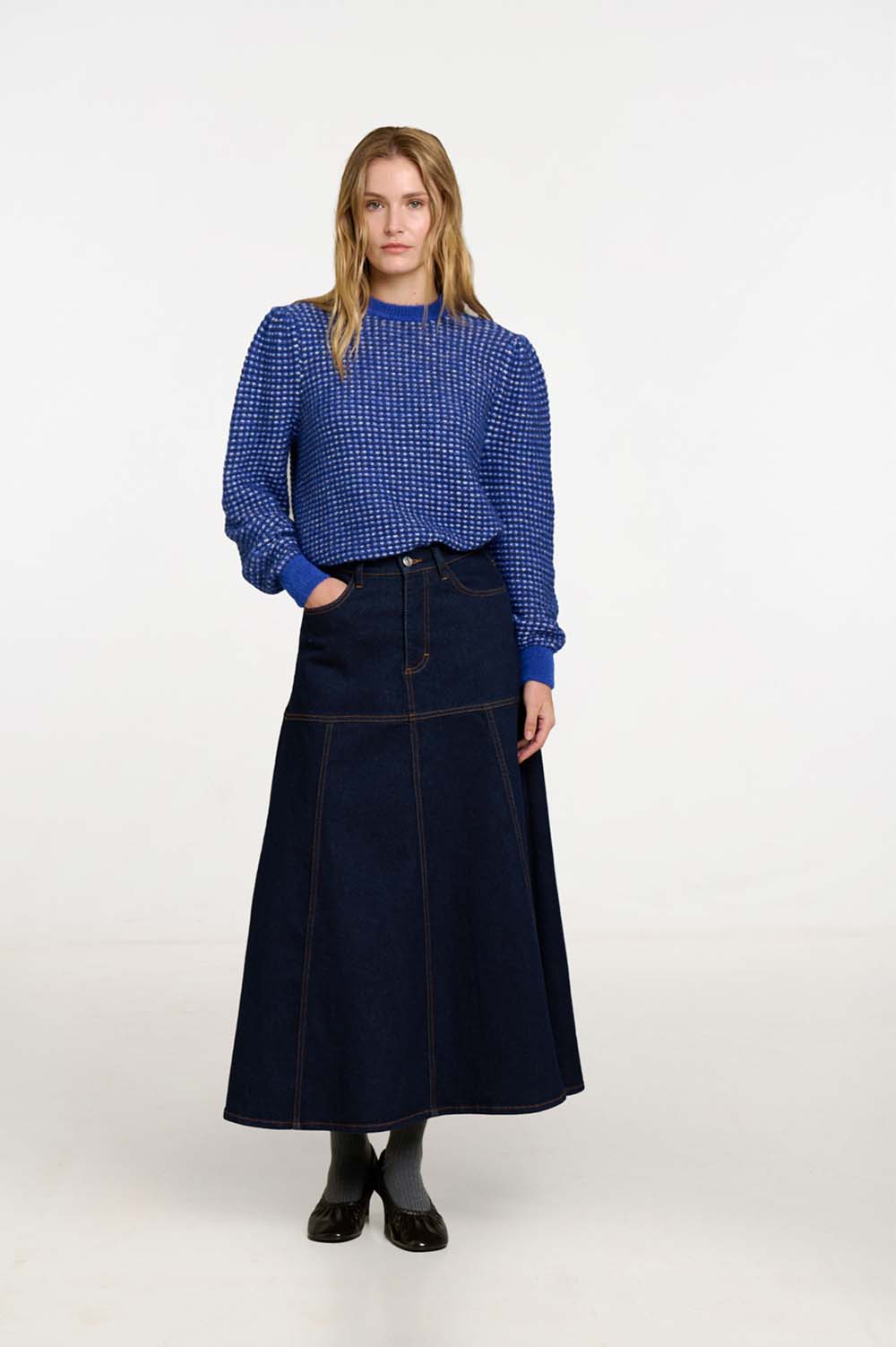 Micro-jacquard sweater 1