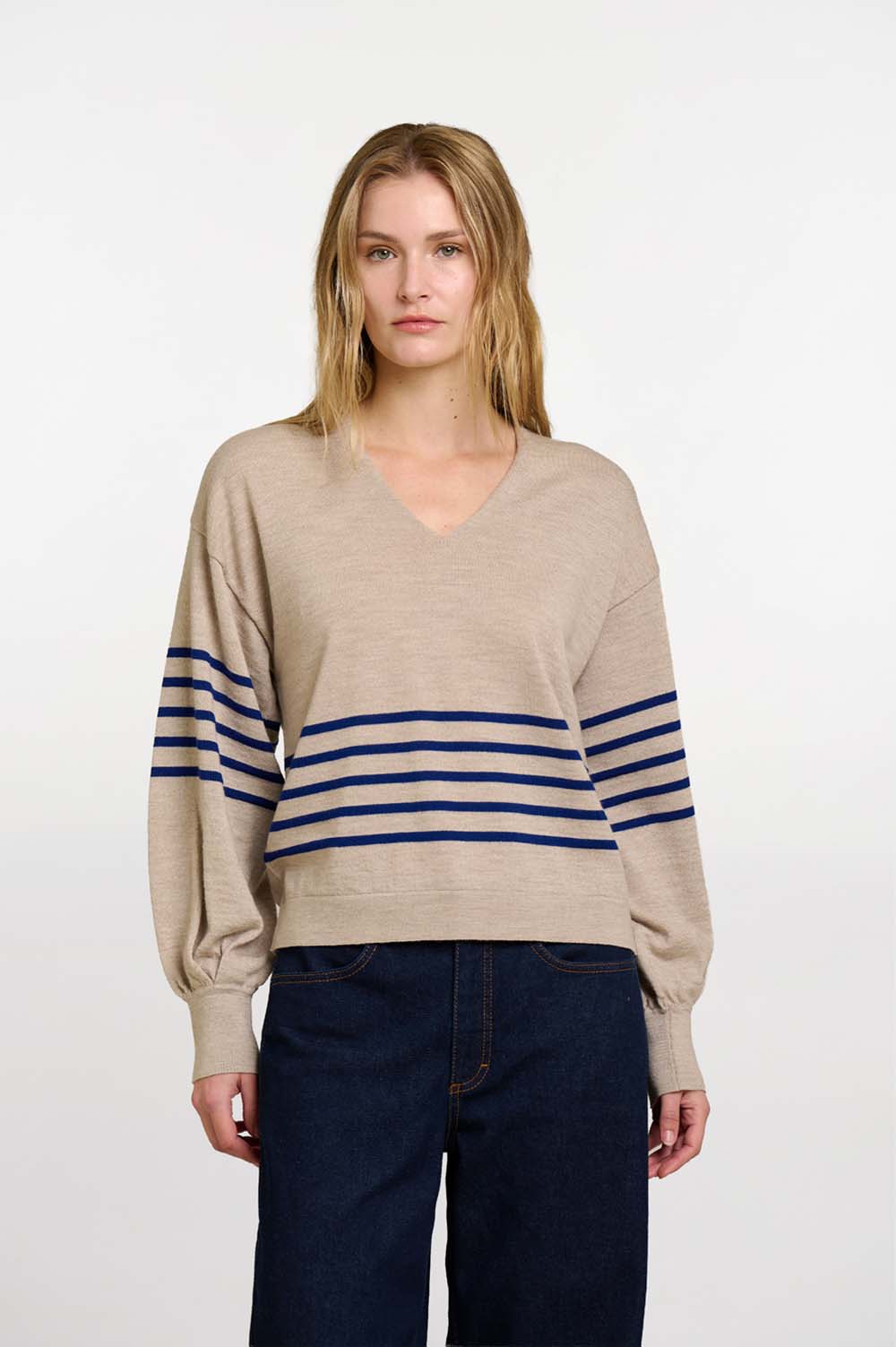 Striped polo sweater 2