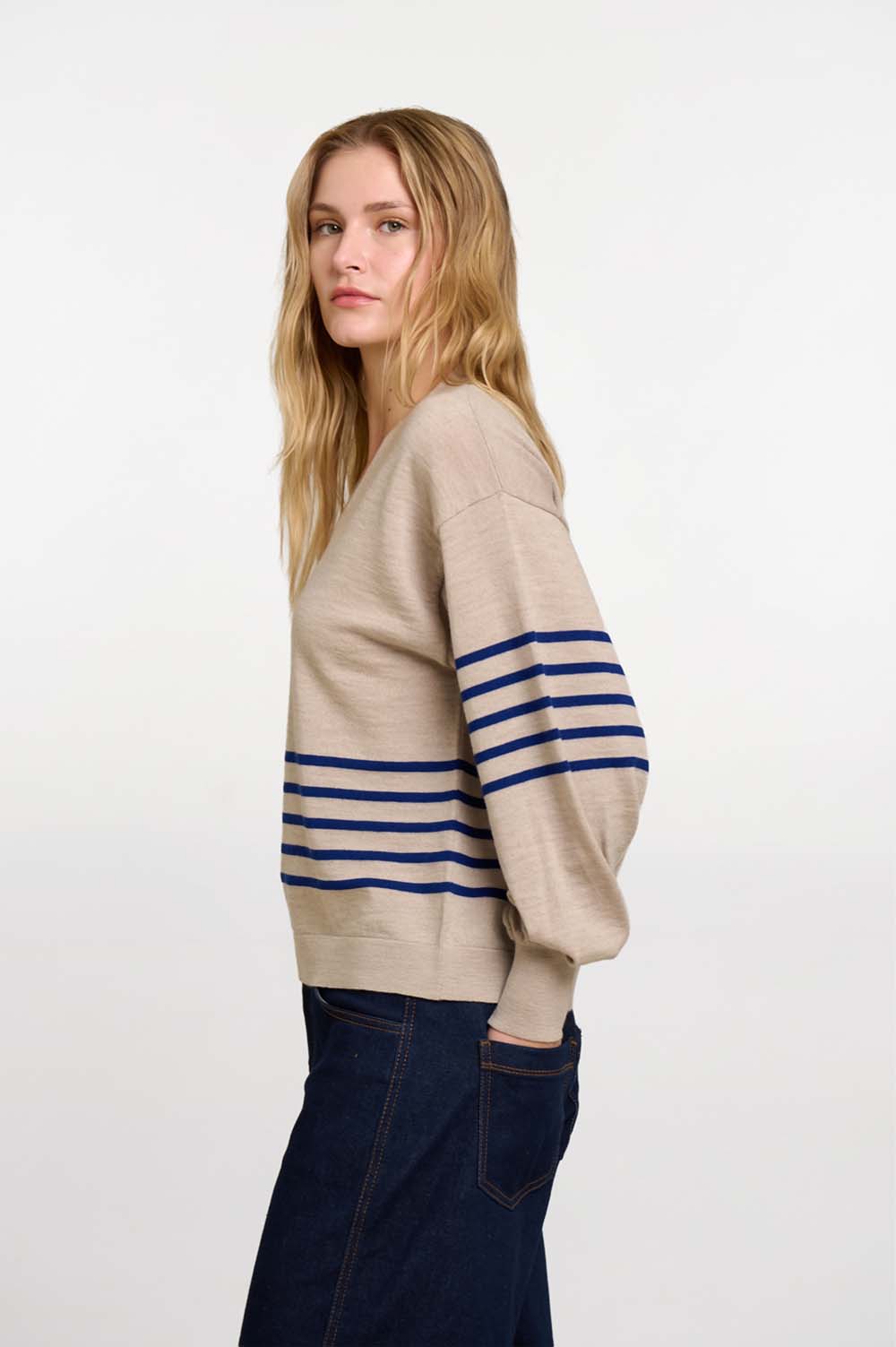 Striped polo sweater 3