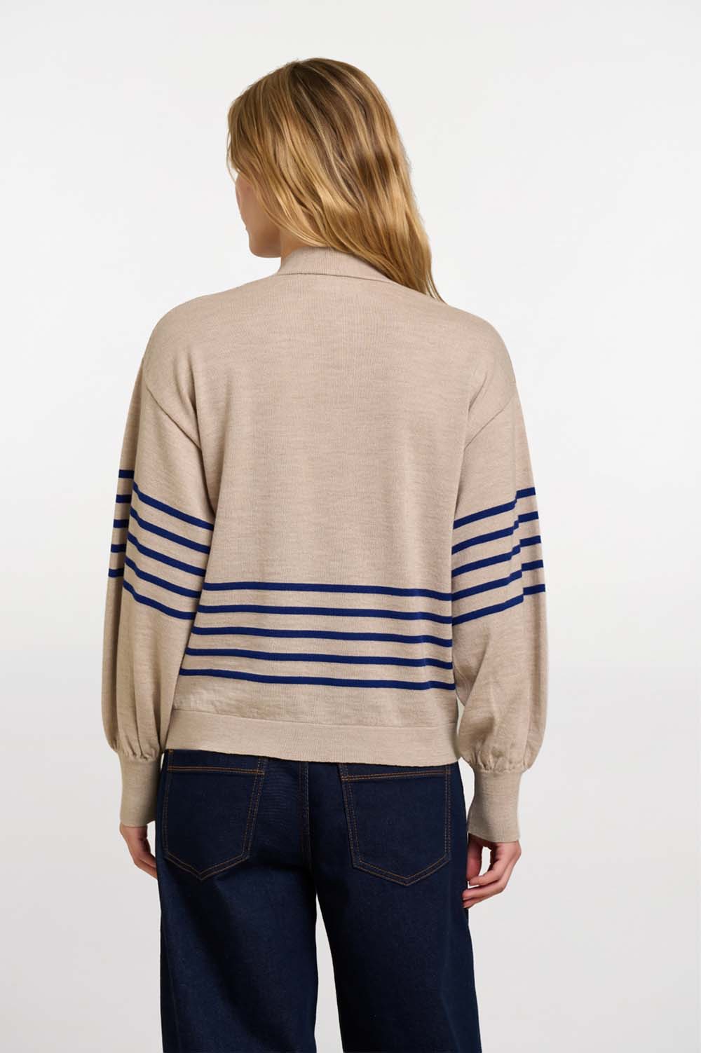 Striped polo sweater 4