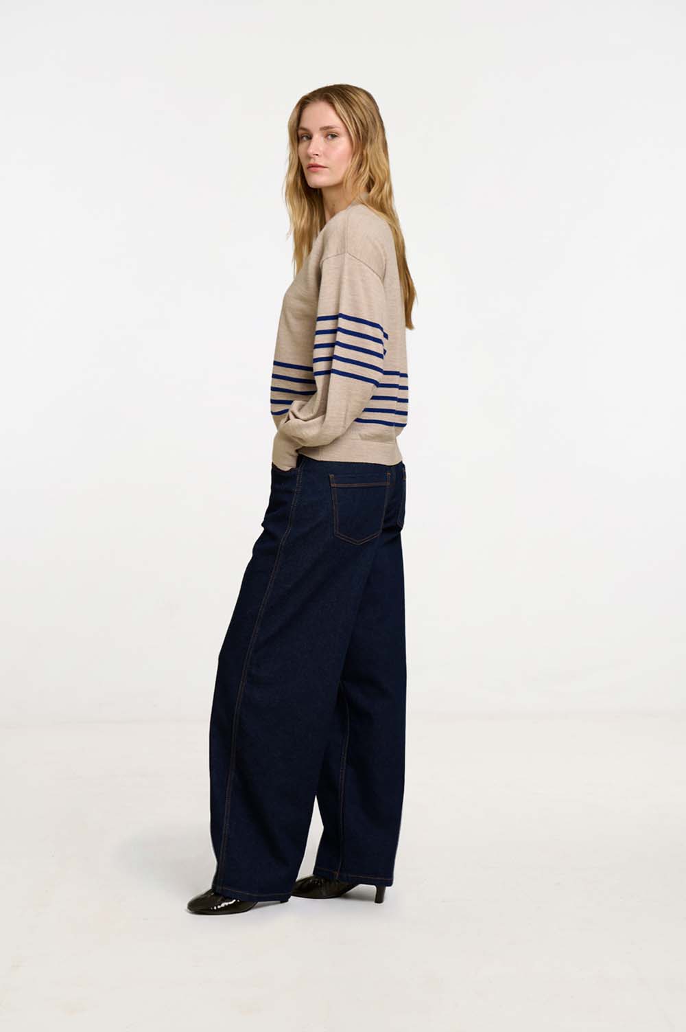 Striped polo sweater 5