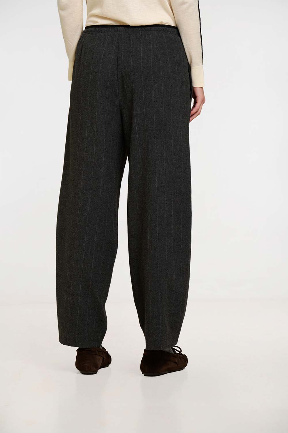Pinstripe wool trousers 3