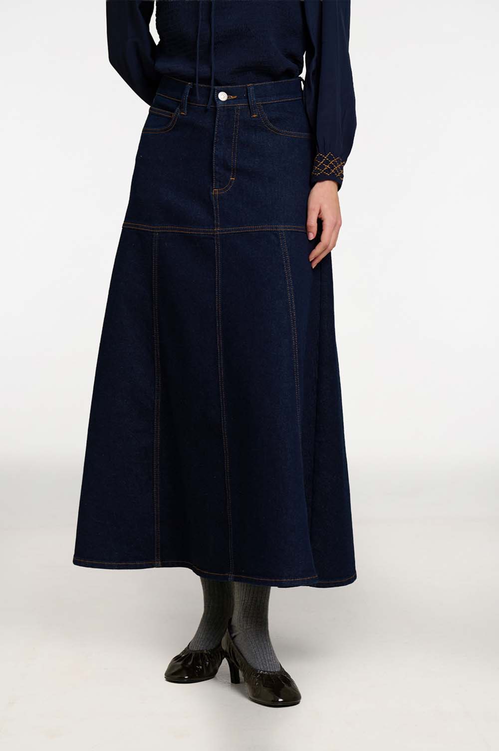 Midi denim skirt 1