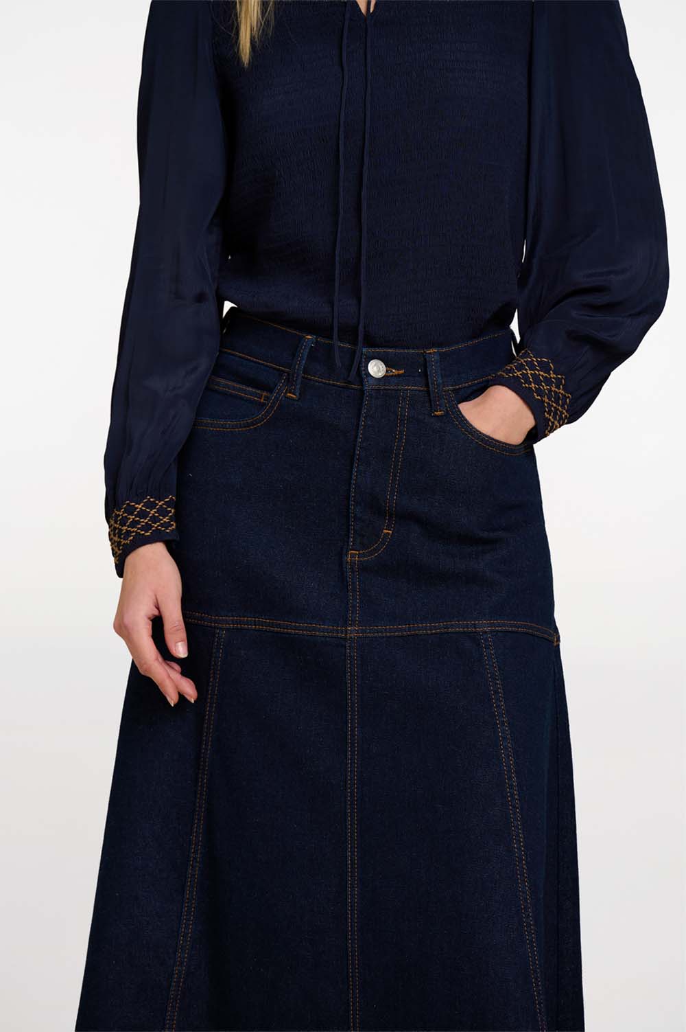 Midi denim skirt 3