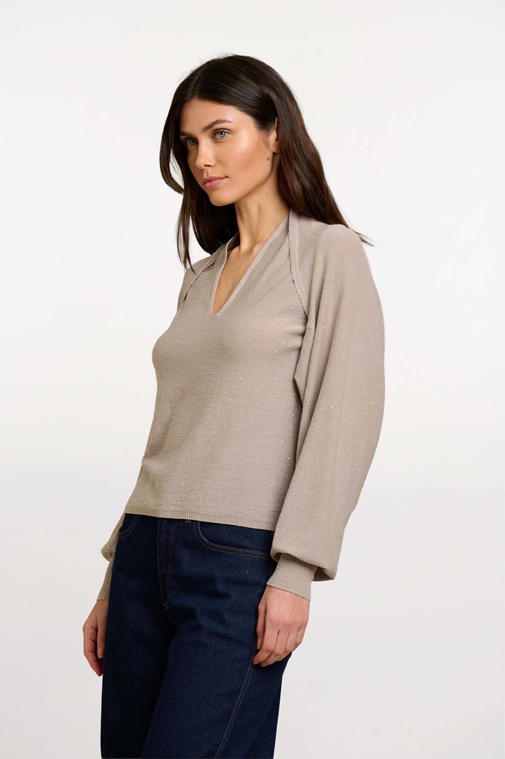 Sequin knit sleeves 2