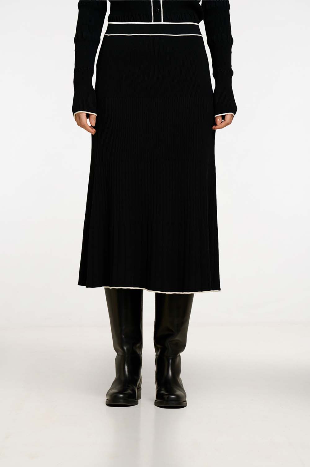 Contrast rib skirt 2