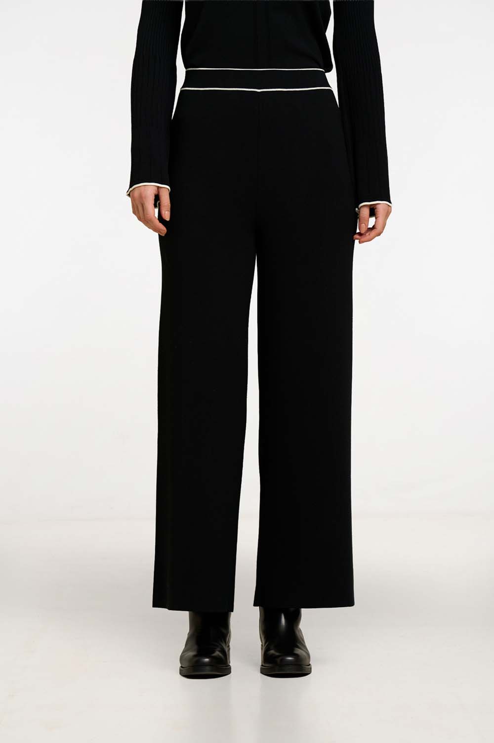 Contrast knit pants 2
