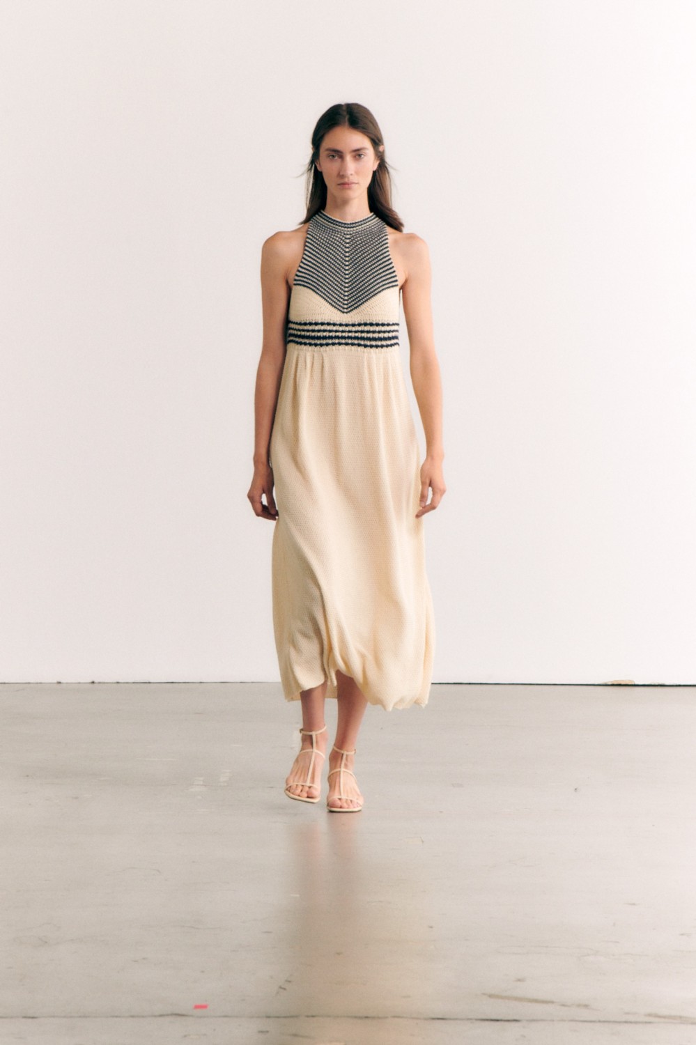 Textured halter dress 1