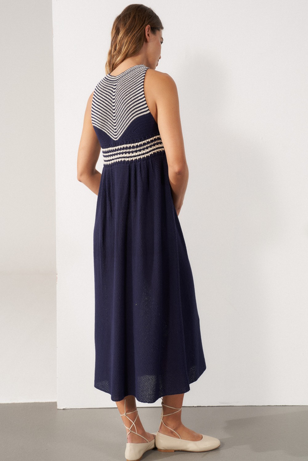 Textured halter dress 2
